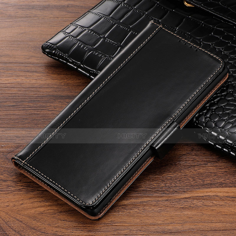 Funda de Cuero Cartera con Soporte Carcasa P01 para Samsung Galaxy Note 10 Negro