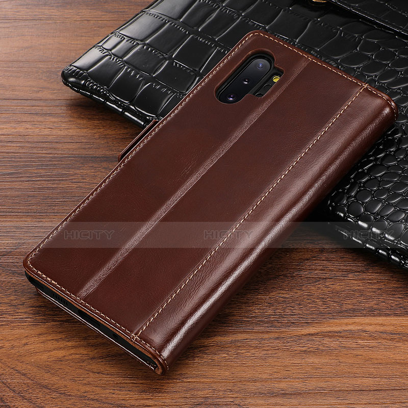 Funda de Cuero Cartera con Soporte Carcasa P01 para Samsung Galaxy Note 10 Plus