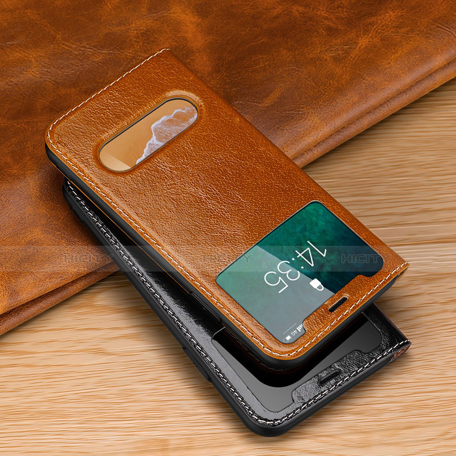 Funda de Cuero Cartera con Soporte Carcasa P02 para Apple iPhone X