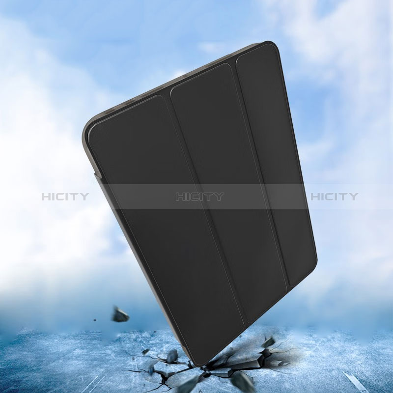 Funda de Cuero Cartera con Soporte Carcasa P03 para Apple iPad Mini 6 Negro