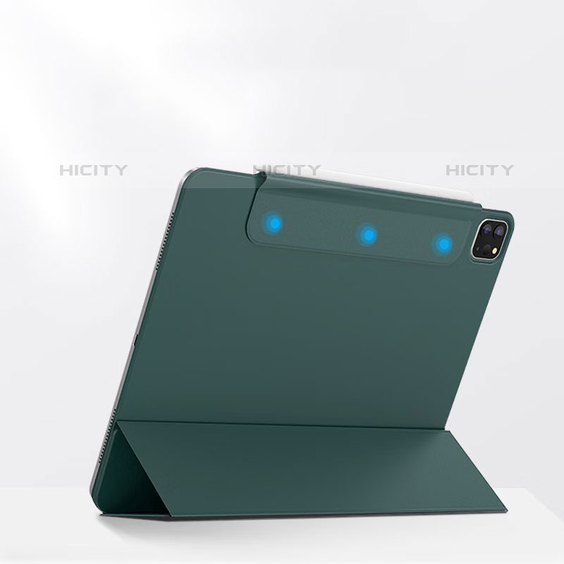 Funda de Cuero Cartera con Soporte Carcasa P03 para Apple iPad Pro 11 (2021) Verde