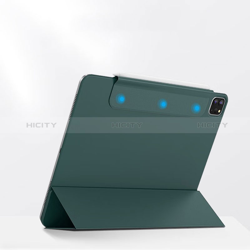 Funda de Cuero Cartera con Soporte Carcasa P03 para Apple iPad Pro 11 (2022) Verde