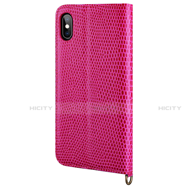 Funda de Cuero Cartera con Soporte Carcasa P03 para Apple iPhone Xs Max