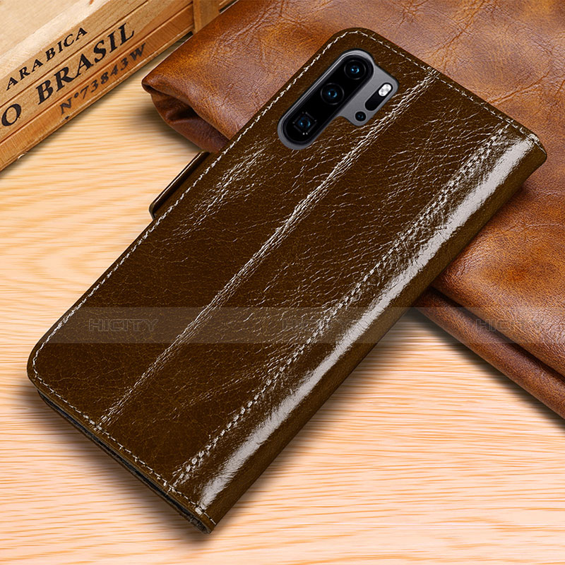 Funda de Cuero Cartera con Soporte Carcasa P03 para Huawei P30 Pro New Edition Marron