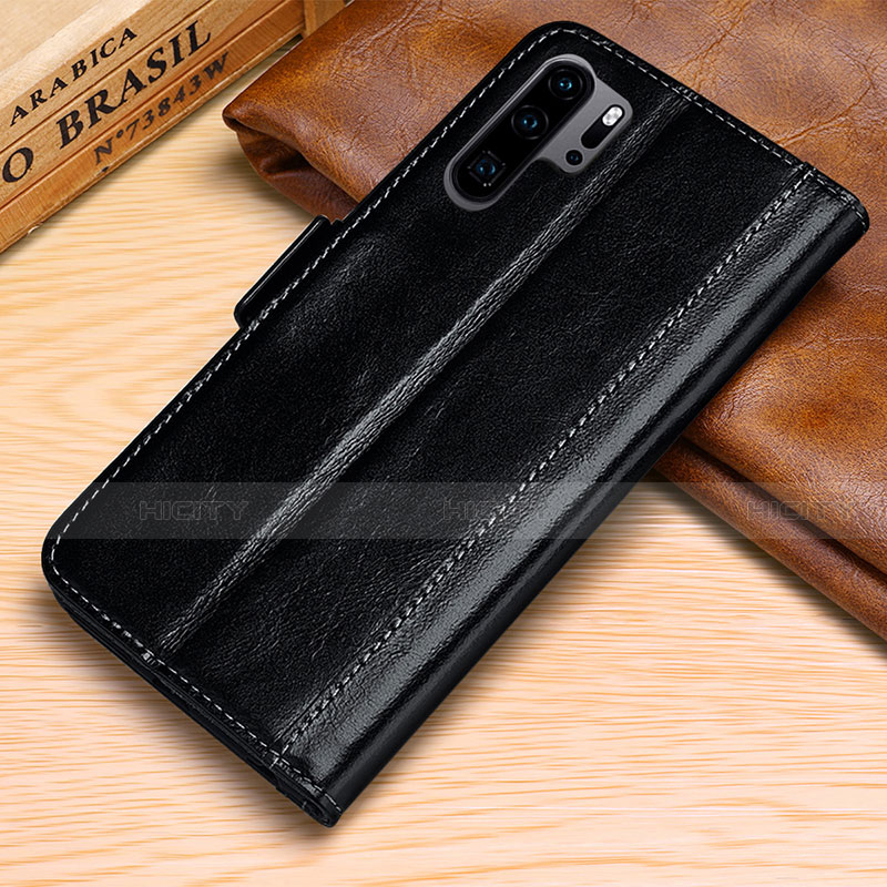 Funda de Cuero Cartera con Soporte Carcasa P03 para Huawei P30 Pro New Edition Negro