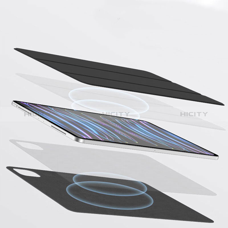 Funda de Cuero Cartera con Soporte Carcasa P04 para Apple iPad Pro 11 (2022) Negro