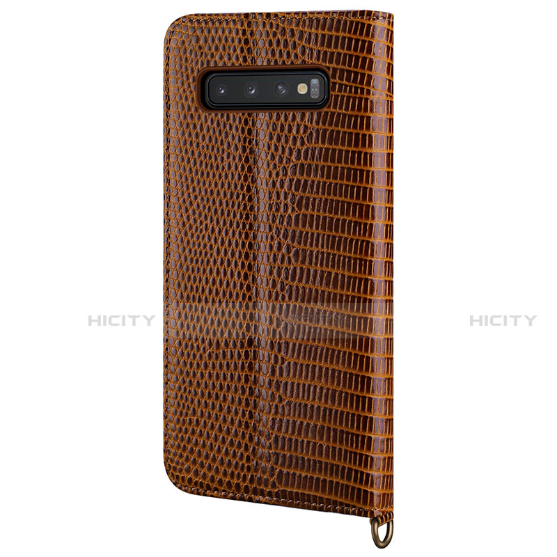 Funda de Cuero Cartera con Soporte Carcasa P04 para Samsung Galaxy S10