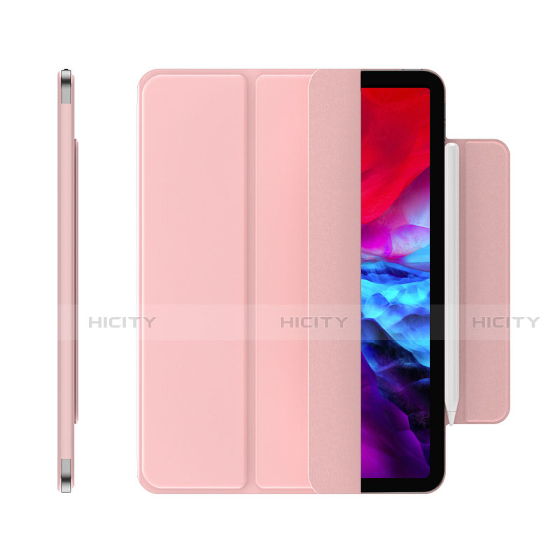 Funda de Cuero Cartera con Soporte Carcasa para Apple iPad Pro 11 (2020) Oro Rosa