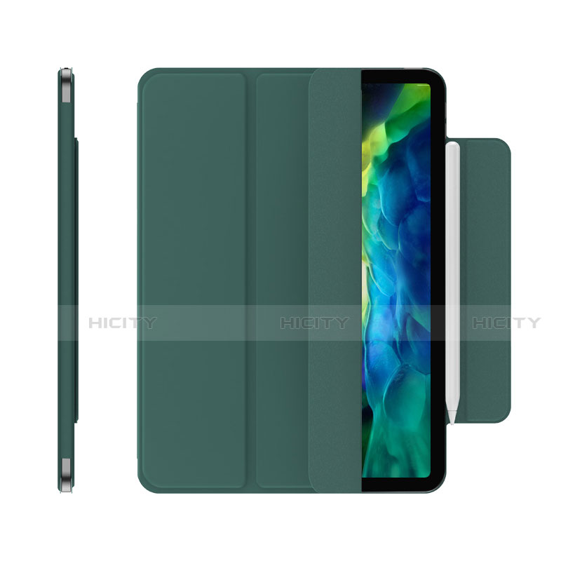 Funda de Cuero Cartera con Soporte Carcasa para Apple iPad Pro 11 (2021) Verde