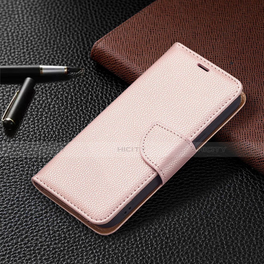 Funda de Cuero Cartera con Soporte Carcasa para Apple iPhone 13 Mini Oro Rosa