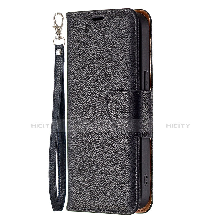 Funda de Cuero Cartera con Soporte Carcasa para Apple iPhone 13 Pro Max Negro