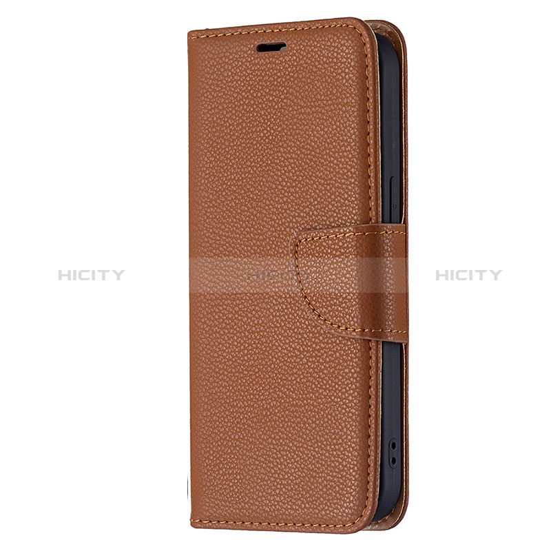 Funda de Cuero Cartera con Soporte Carcasa para Apple iPhone 15 Marron