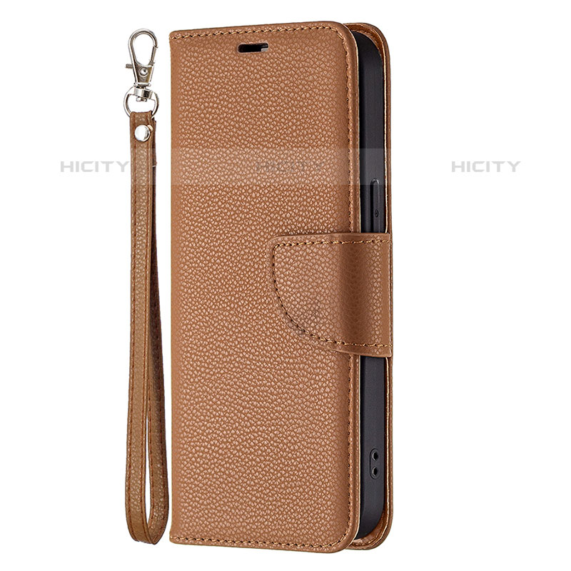 Funda de Cuero Cartera con Soporte Carcasa para Apple iPhone 16 Pro Max Marron