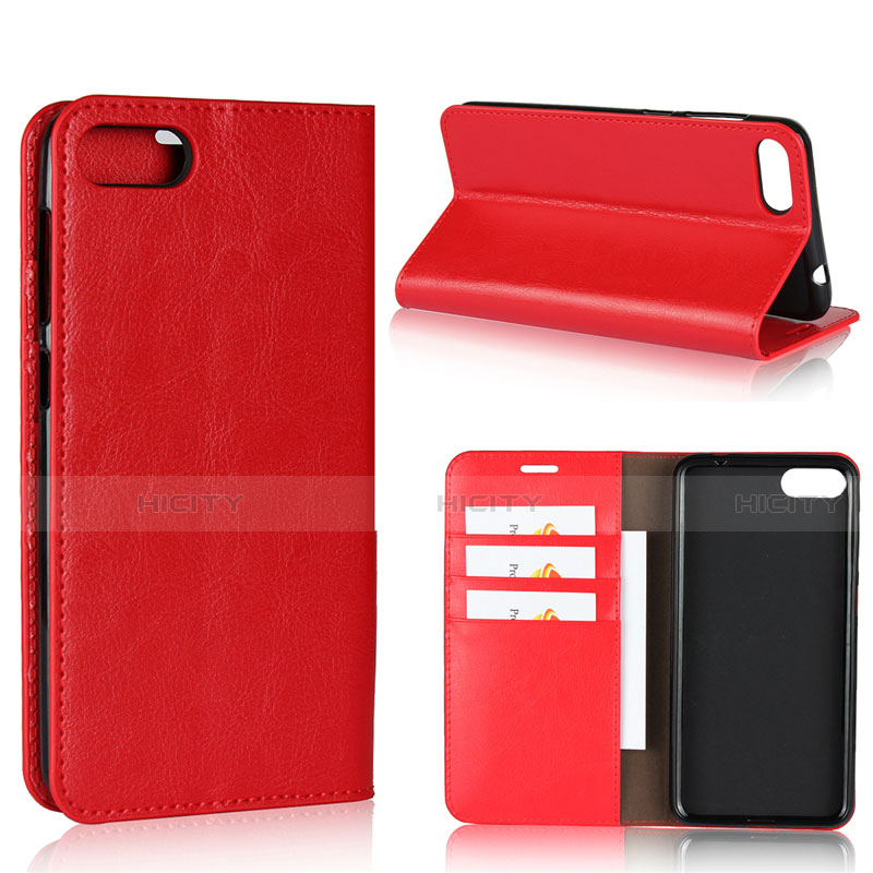 Funda de Cuero Cartera con Soporte Carcasa para Asus Zenfone 4 Max ZC554KL Rojo