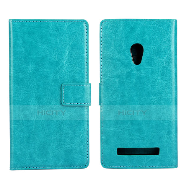 Funda de Cuero Cartera con Soporte Carcasa para Asus Zenfone 5 Cian