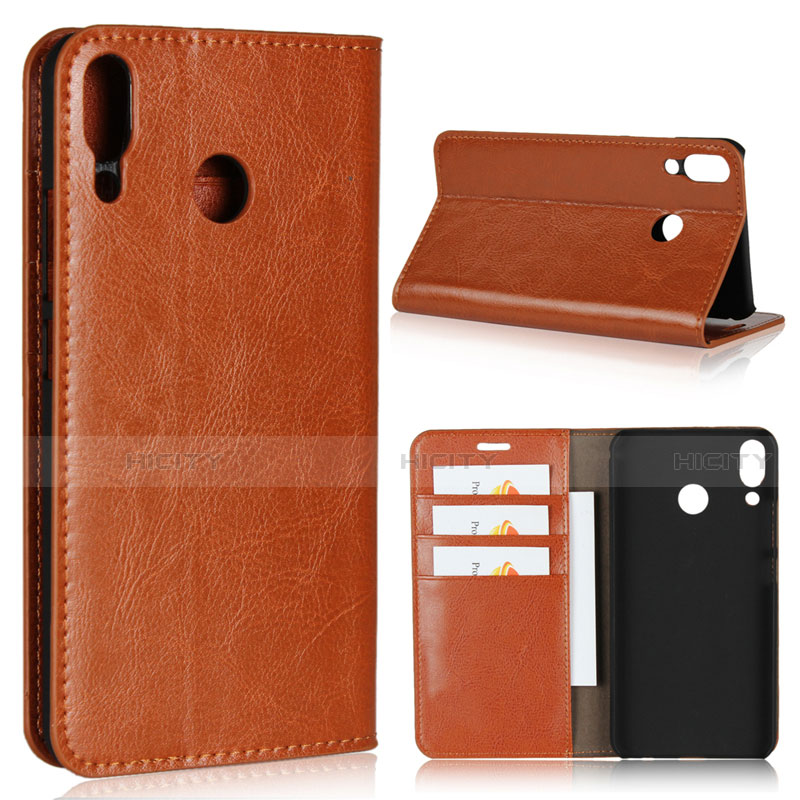 Funda de Cuero Cartera con Soporte Carcasa para Asus Zenfone 5z ZS620KL Naranja