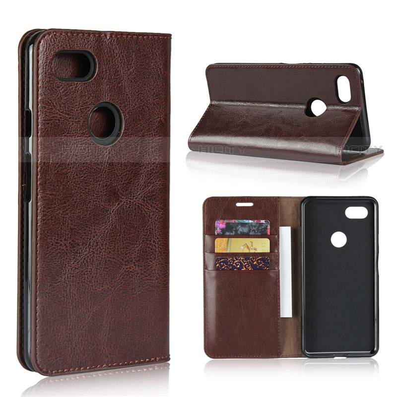 Funda de Cuero Cartera con Soporte Carcasa para Google Pixel 3 XL Marron