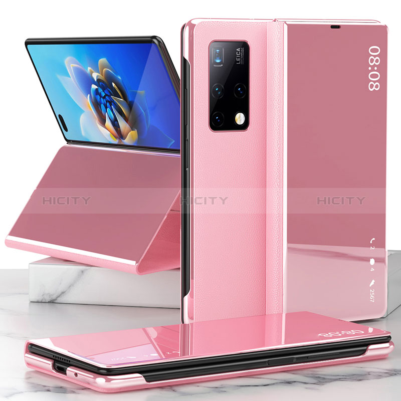 Funda de Cuero Cartera con Soporte Carcasa para Huawei Mate X2 Oro Rosa