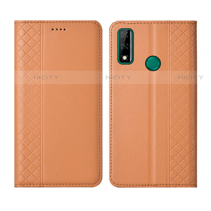 Funda de Cuero Cartera con Soporte Carcasa para Huawei Y8s Naranja