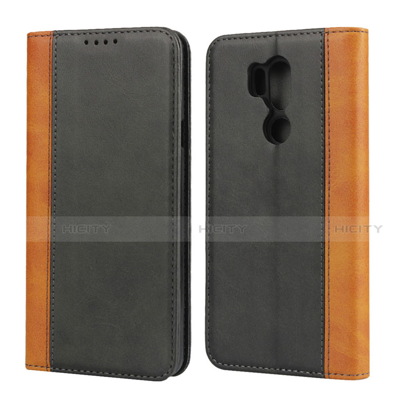 Funda de Cuero Cartera con Soporte Carcasa para LG G7 Negro