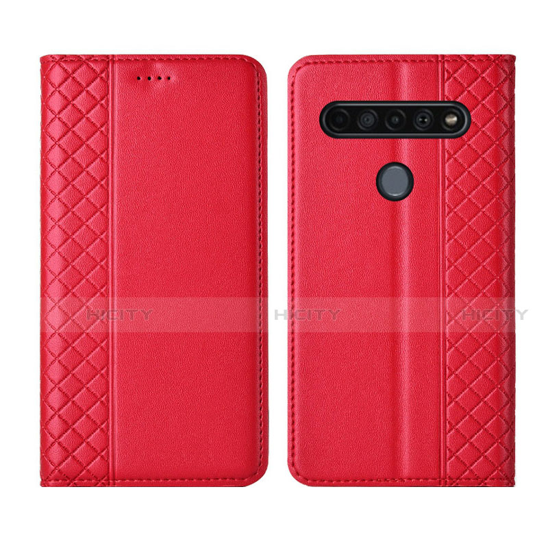 Funda de Cuero Cartera con Soporte Carcasa para LG K41S Rojo