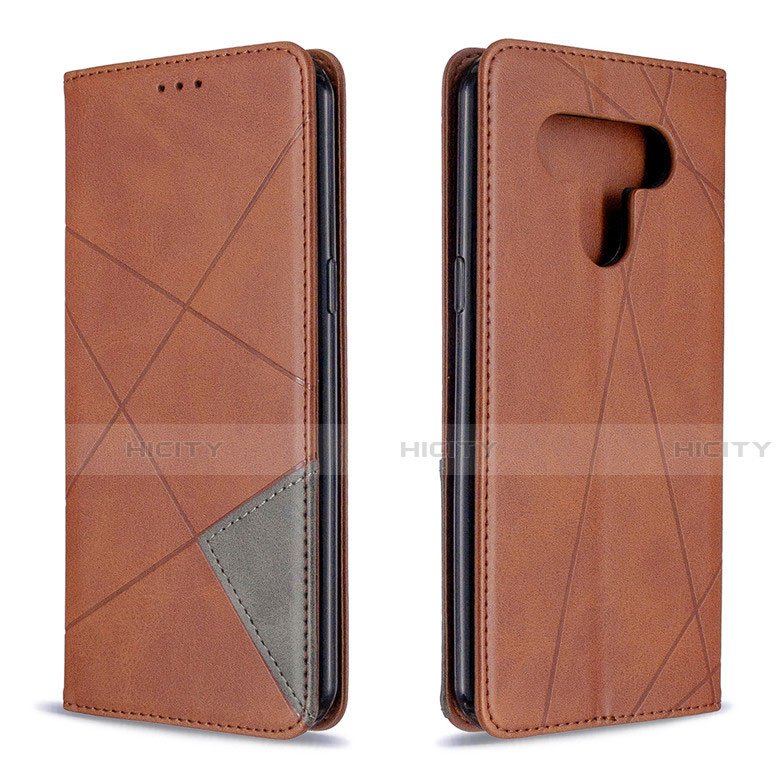 Funda de Cuero Cartera con Soporte Carcasa para LG K51 Marron