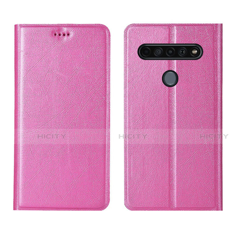 Funda de Cuero Cartera con Soporte Carcasa para LG K51S Rosa