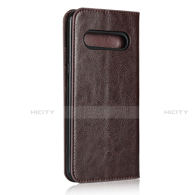 Funda de Cuero Cartera con Soporte Carcasa para LG V60 ThinQ 5G Marron