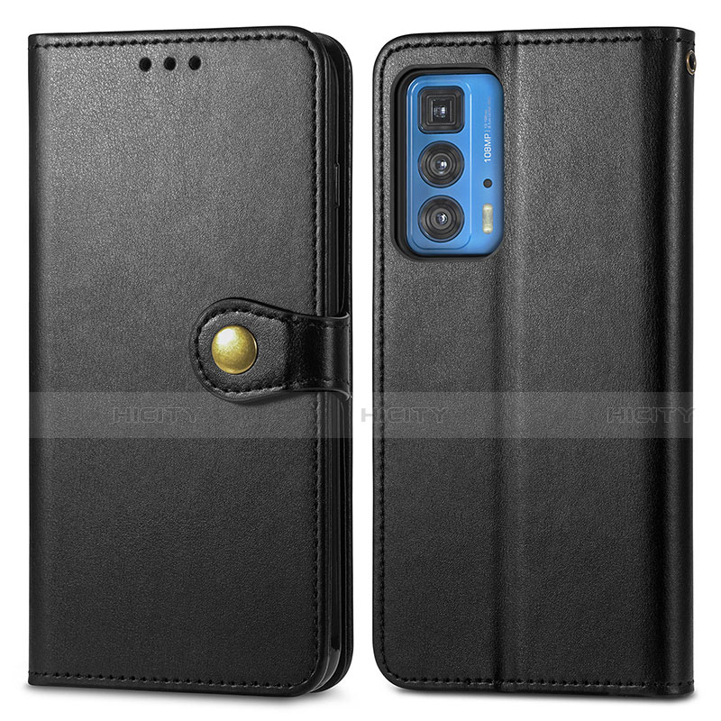 Funda de Cuero Cartera con Soporte Carcasa para Motorola Moto Edge S Pro 5G Negro