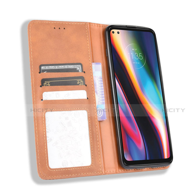 Funda de Cuero Cartera con Soporte Carcasa para Motorola Moto One 5G