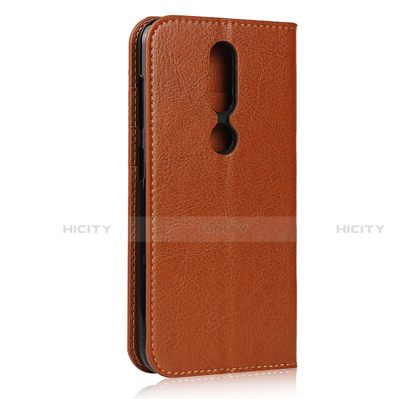 Funda de Cuero Cartera con Soporte Carcasa para Nokia 4.2 Marron Claro