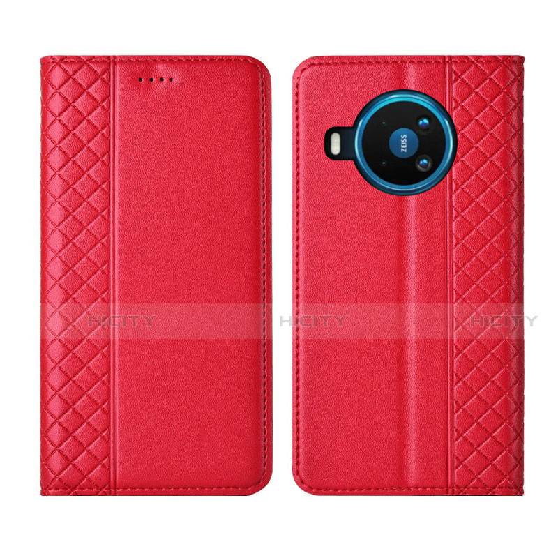 Funda de Cuero Cartera con Soporte Carcasa para Nokia 8.3 5G Rojo