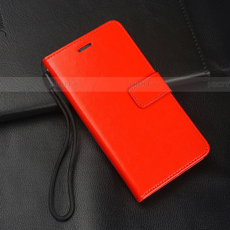 Funda de Cuero Cartera con Soporte Carcasa para Oppo A5 (2020) Rojo