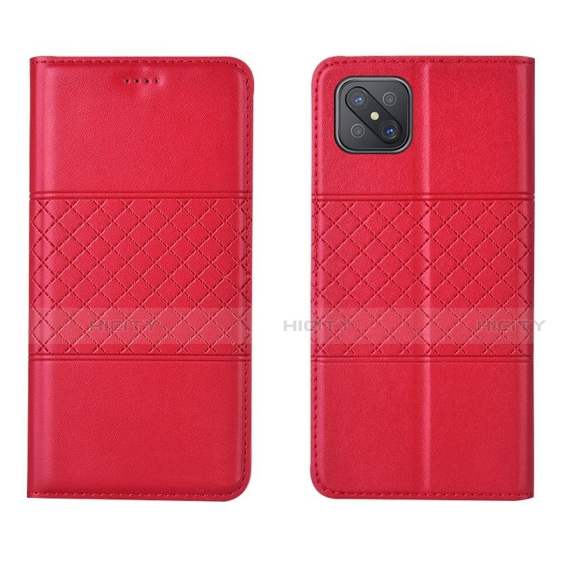 Funda de Cuero Cartera con Soporte Carcasa para Oppo A92s 5G