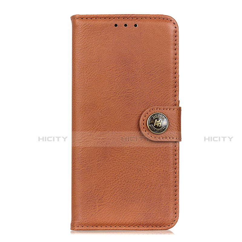 Funda de Cuero Cartera con Soporte Carcasa para Oppo F17 Pro Marron Claro