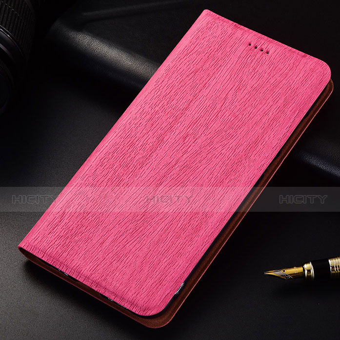 Funda de Cuero Cartera con Soporte Carcasa para Oppo Find X Rosa Roja