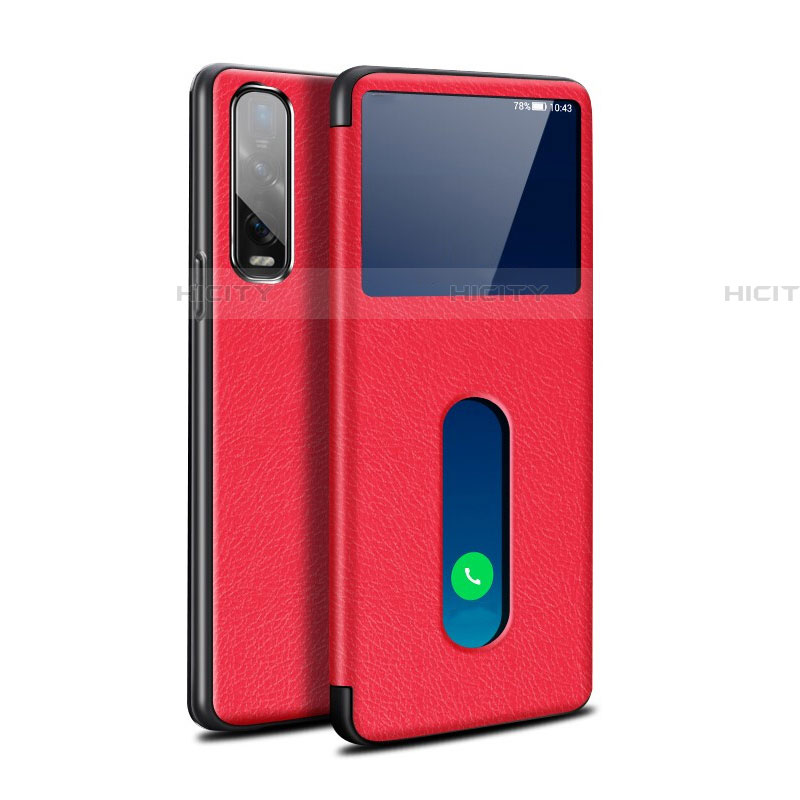 Funda de Cuero Cartera con Soporte Carcasa para Oppo Find X2 Pro