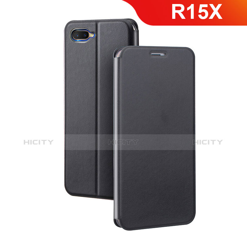 Funda de Cuero Cartera con Soporte Carcasa para Oppo R15X Negro