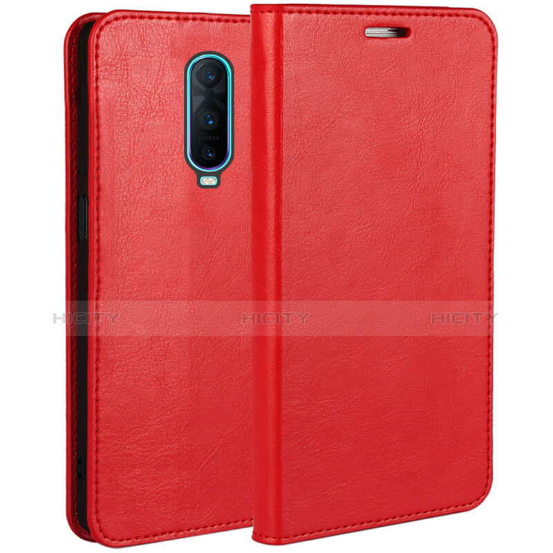 Funda de Cuero Cartera con Soporte Carcasa para Oppo RX17 Pro Rojo