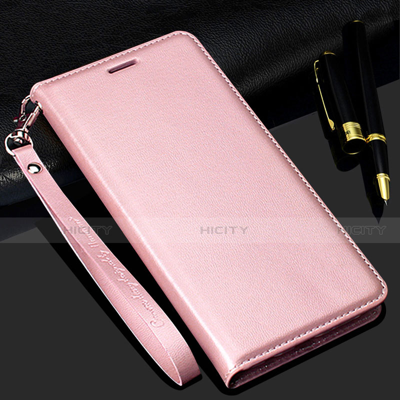 Funda de Cuero Cartera con Soporte Carcasa para Realme C3 Oro Rosa