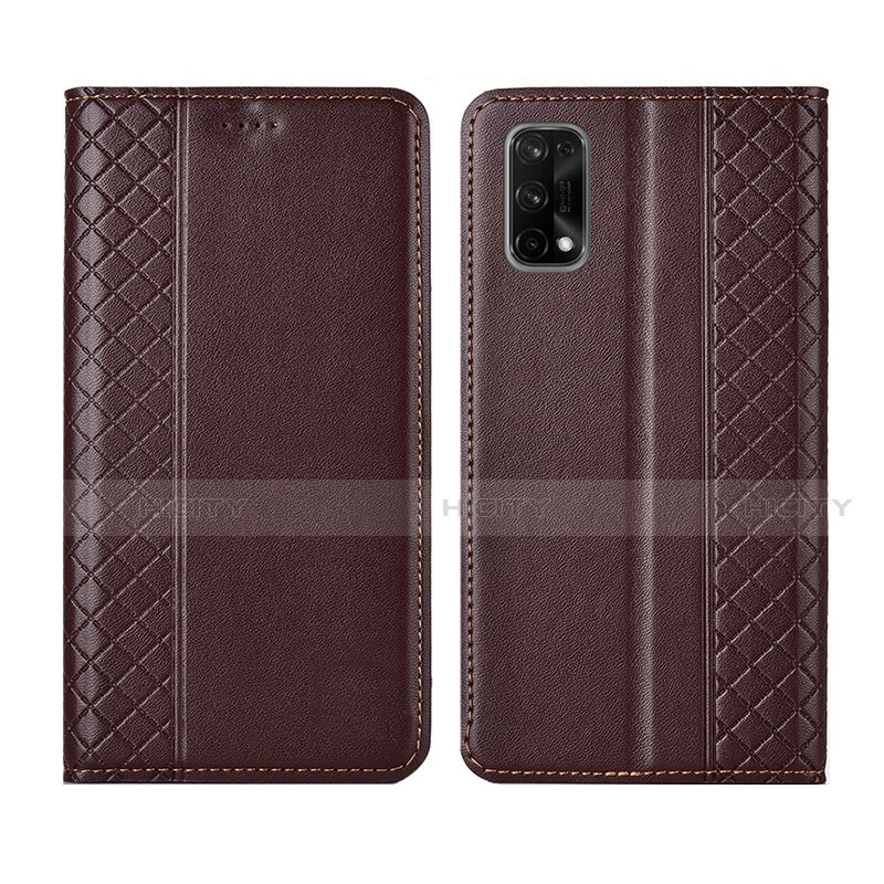 Funda de Cuero Cartera con Soporte Carcasa para Realme V15 5G Marron