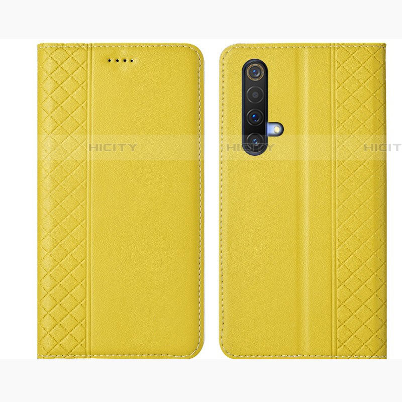 Funda de Cuero Cartera con Soporte Carcasa para Realme X50 5G Amarillo