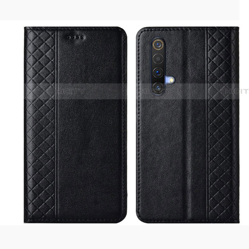 Funda de Cuero Cartera con Soporte Carcasa para Realme X50t 5G Negro