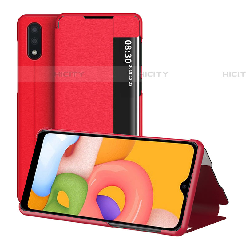 Funda de Cuero Cartera con Soporte Carcasa para Samsung Galaxy A01 SM-A015