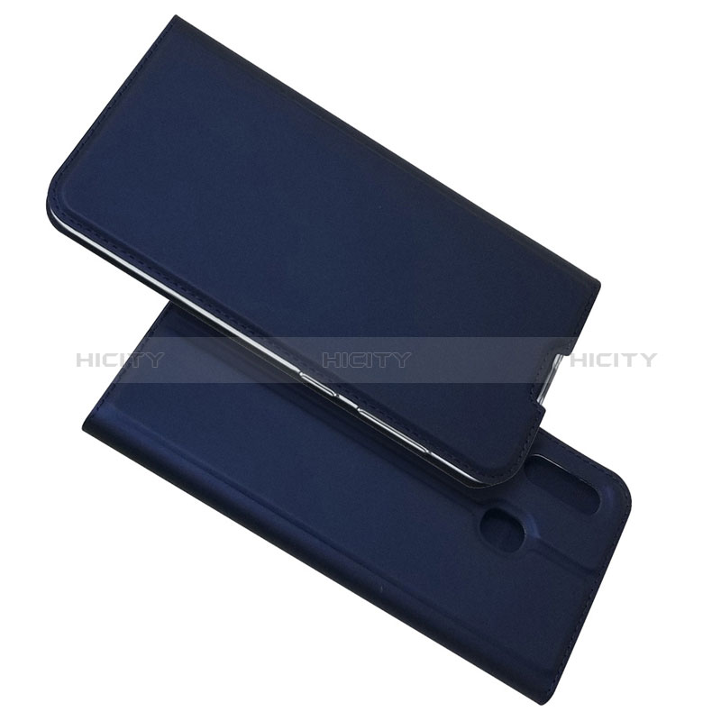 Funda de Cuero Cartera con Soporte Carcasa para Samsung Galaxy A20 Azul