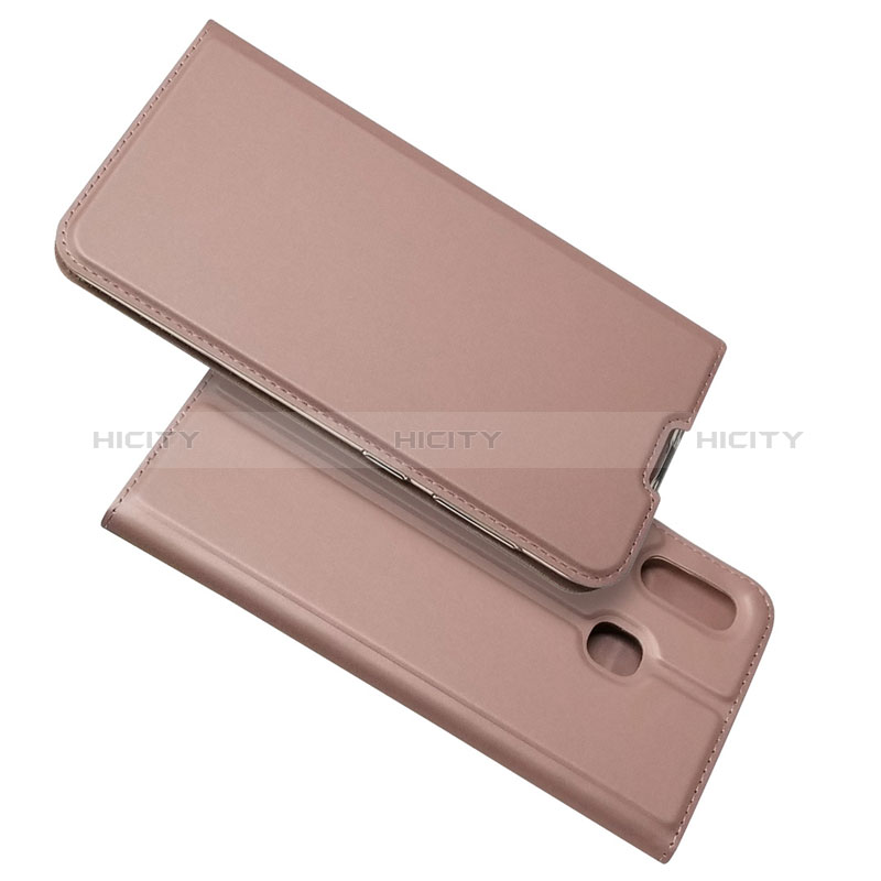 Funda de Cuero Cartera con Soporte Carcasa para Samsung Galaxy A20 Oro Rosa