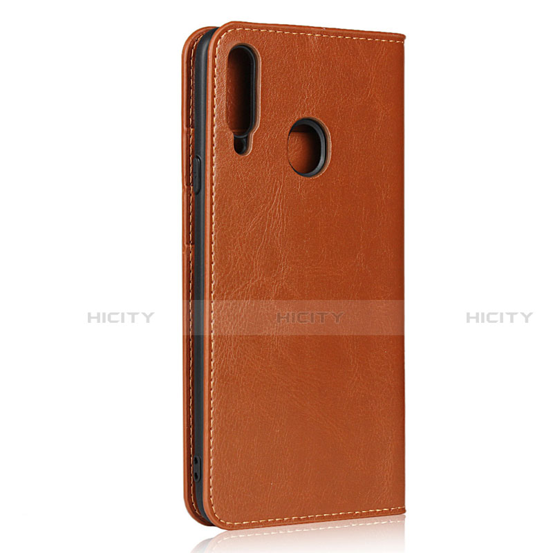 Funda de Cuero Cartera con Soporte Carcasa para Samsung Galaxy A20s Marron Claro