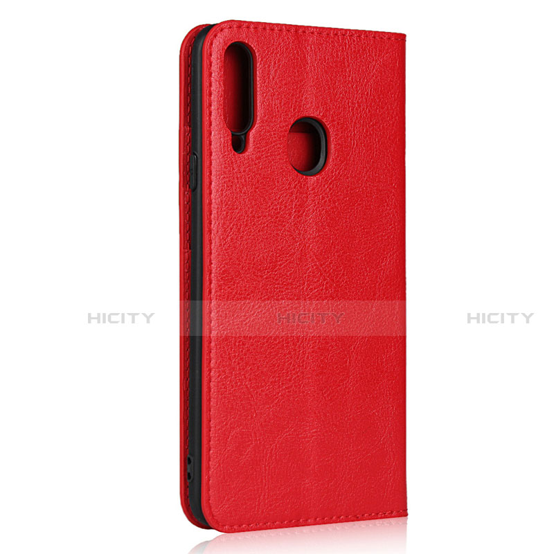 Funda de Cuero Cartera con Soporte Carcasa para Samsung Galaxy A20s Rojo