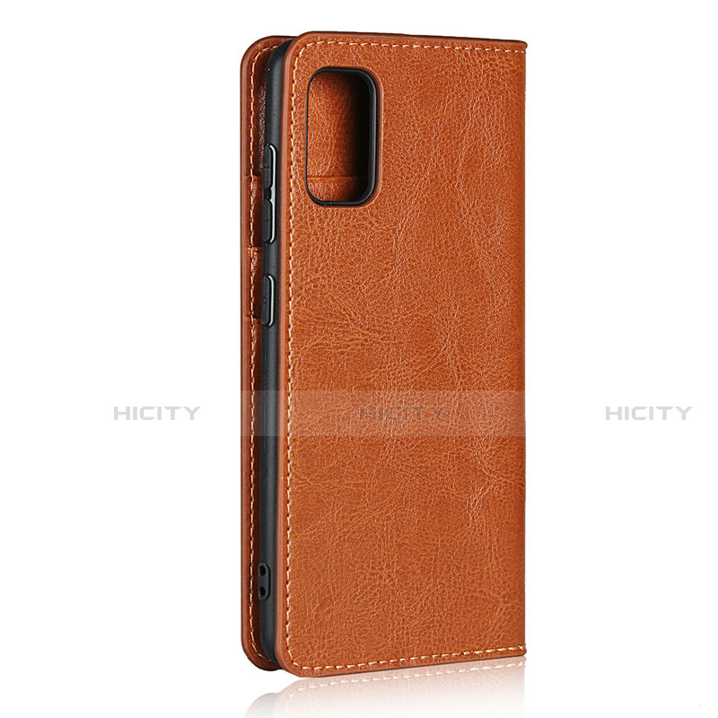 Funda de Cuero Cartera con Soporte Carcasa para Samsung Galaxy A41 Naranja