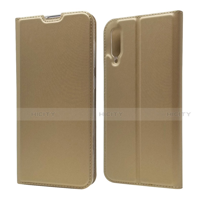 Funda de Cuero Cartera con Soporte Carcasa para Samsung Galaxy A70 Oro